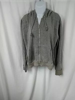 Divided H M  Basic Long Sleeve Full Zip Fleece Hoodie Gray Womens Sz L • $12