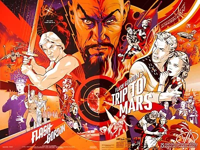 Flash Gordon & Trip To Mars By Martin Ansin - Set Of 2 Prints - Sold Out Mondo • $275