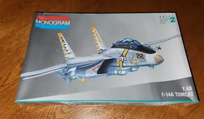 1991 Monogram 1:48 Scale F-14A Tomcat  Model Kit #5803 Factory Sealed  • $35