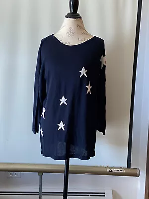 NWT Old Navy Pullover Light Knit Navy Blue W/ Stars Sweater Size XXL • $10.99