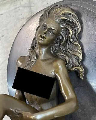 Beautiful Woman Nude Female Sculpture Statue Gift Bronze European Finery Artwork • $299