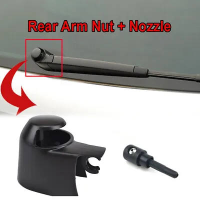 Rear Wiper Arm Washer Cover Cap Nut Jet Nozzle Set For VW Tiguan Golf Caddy Polo • $8.49