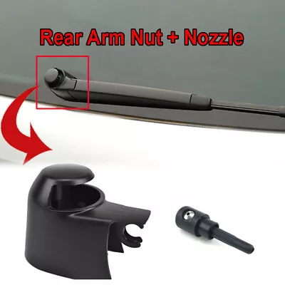 $7.88 • Buy Rear Wiper Arm Washer Cover Cap Nut Jet Nozzle Set For VW Tiguan Golf Caddy Polo