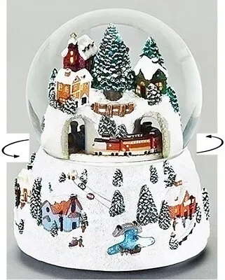 $59.95 • Buy Snow Globes - Christmas Village Musical Snow Globe With Rotating Train