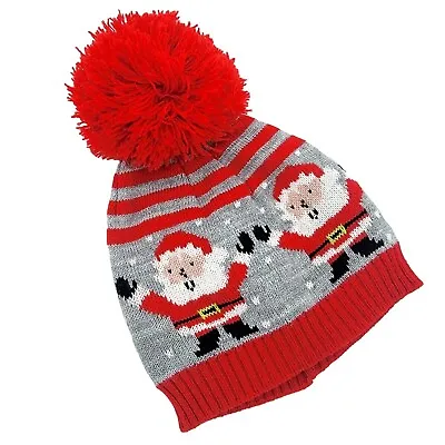 Christmas Santa Claus Beanie Hat Infant Baby 0-6 Months Holiday Winter Pom Pom • $8