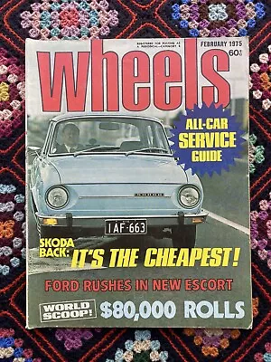 Wheels  Magazine Vintage February 1975 Cars Automobile  • $20