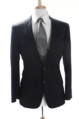 Paul Smith Mens Navy Wool Two Button Long Sleeve Blazer Jacket Size 38 • $69.99