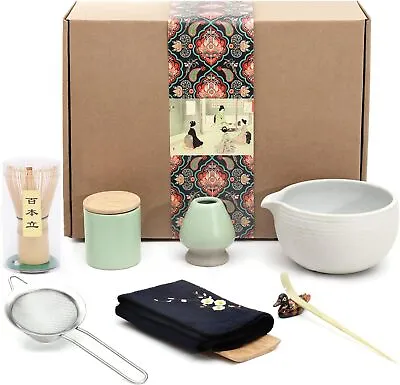 Japanese Matcha Tea Set Matcha Bowl With Pouring Spout Matcha Whisk Tea Scoop • $50.56