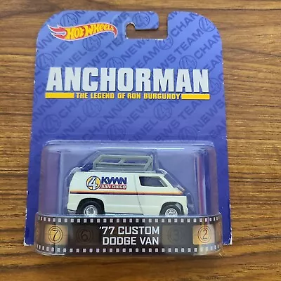 Hot Wheels Anchorman The Legend Of Ron Burgundy 77 Custom Dodge Van White • $5.99