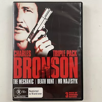 Charles Bronson DVD Triple Pack The Mechanic Death Hunt Mr Majestyk R4 • $9.73