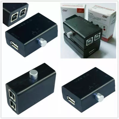 USB 2.0 Sharing Share Switch Box Hub 2 Ports PC Computer Scanner Printer Manual • $3.87