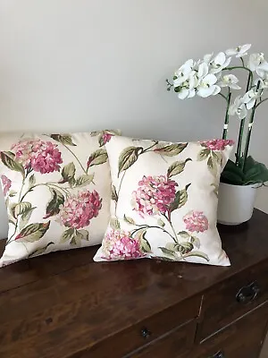 One Laura Ashley Handmade Reversible Cushion In Hydrangea Pink • £18