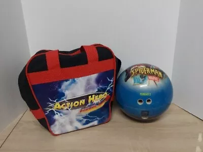 2004 MARVEL HEROES Bowling Ball VIZ-A-BALL SPIDERMAN W/bag • $59.99