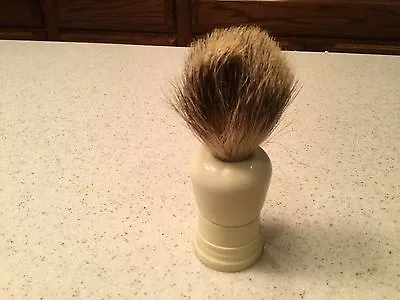 Vintage Men's Shaving Barber Brush Animal Hair Bristles Made Rite 7650  Used  • $14.99