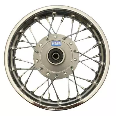 HMParts Front Wheel Rim Steel Rim 10-Inch Front Chrome Pit Bike Dirt Bike Cross • £32.75