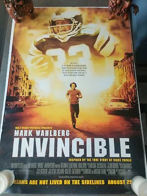 INVINCIBLE Movie POSTER 27x40 Mark Wahlberg . Double Sided. Original • $29.95