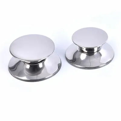 2Pcs/Set Replacement Pot Lid Knobs Stainless Steel Pan Cover Handle Wok Lid W02 • £3.04