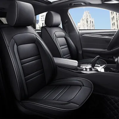 $39.99 • Buy 2 Seats Car Front Seat Cover Luxury PU Leather Cushion Protector Universal