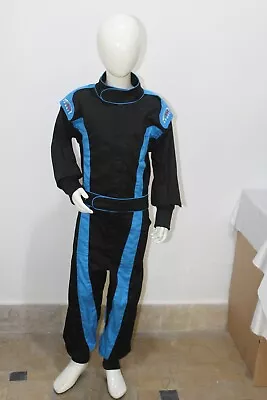 Kids/children  Karting Overall/suits Polycotton Material In Black & Cyan  Sale • £19.99