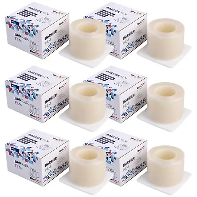 6 Rolls Clear Dental Medical Barrier Film Tape Adhesive Roll-7200 Sheets 4  X 6  • $59.39