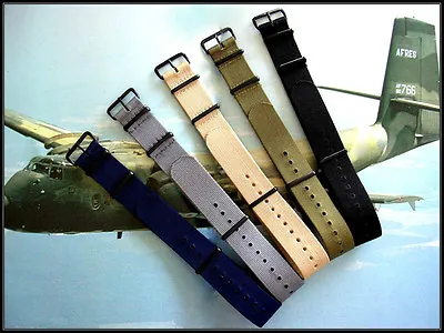 NATO G10 Prem Ballistic PVD MoD RAF Military Watch Band Strap Bonded IW SUISSE • $12.95