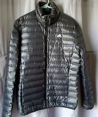 Adidas Men Varilite Puffer Jacket Black Size Medium • $25