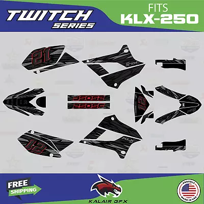 $139.99 • Buy Graphics Kit For Kawasaki KLX250 (2008-2020) KLX 250 Twitch Series - Gray