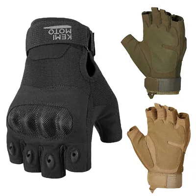 Fingerless Tactical Gloves For Men Motorcycle Military Hunt Shooting Camping • $17.09