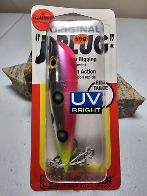  Luhr Jensen J-plug Rattles Size 3 UV Bright Flo Pink Chrt UV • $18.99