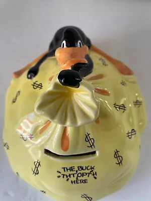 Vintage Rare Daffy Duck Bank The Buck Stops Here -  6.5  L X 5.25  W X 4.5  H • $69.95