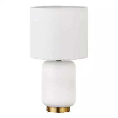 Retro Ceramic Mini Lamp With White Drum Linen Shade • $37.49