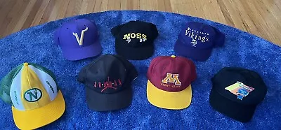 Lot Of 7 Vintage 90's-2000’s Snapback Hat Cap Logo Athletic Sports • $75
