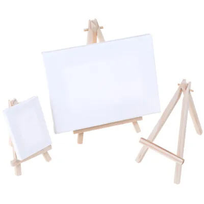 Mini Wooden Tripod Easel Display Painting Stand Card Canvas Holder MsSCUKJ Cs DS • £4.39