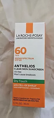 La Roche Posay Anthelios Clear Skin Dry Touch SPF 60 Sunscreen Exp 09/2026 • $20