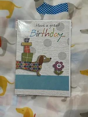 Sausage Dog Dachshund Birthday Card New Gift  • $4.36