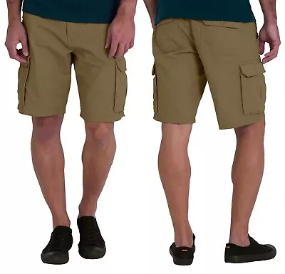Mens Cargo Short Cotton Relaxed Fit Outdoor Hike Sports Multi Pockets Half Pant • $17.95