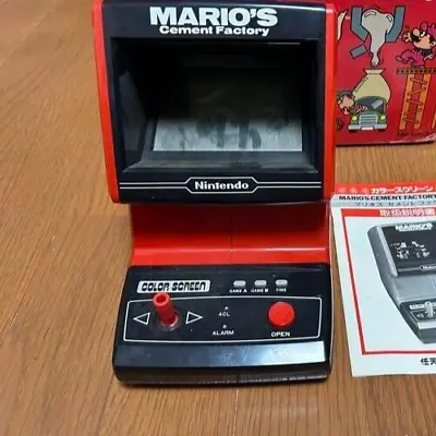 VINTAGE Nintendo Game And & Watch Mario's Cement Factory TableTop 1983 Working  • $574