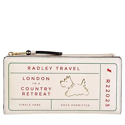RADLEY Travel Natural Leather Large Bifold Matinee Purse - New With Tag RRP £99 • £49.95