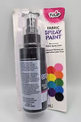 Tulip Fabric Spray Paint 4oz Black Asphalt 118ml Pump Spray Mist Splatter • £7.95