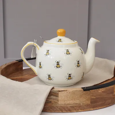 London Pottery Farmhouse Bee 4 Cup Teapot & Infuser Birthday Gifts Housewarming • £40.99