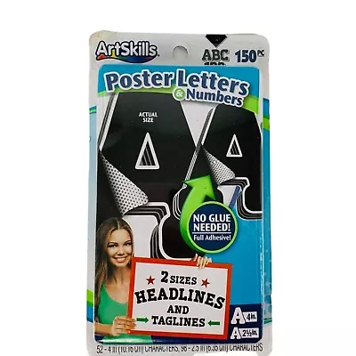 ArtSkills Paper Poster Letters Numbers Projects Crafts School 4  And 2.5  Black • $9.09