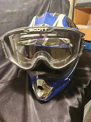 Vega Motorcycle Helmet Size S Snell DOT Approved Motor Cross W/ Goggles • $29.99