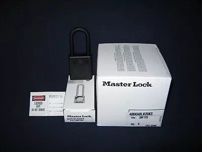 Six {6} Master Lock 406kablk Lockout Keyed Alike Padlocks Only-free Ship-bin 4 • $29.95