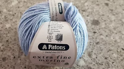 Patons Extra Fine Merino 8 Ply #2126 Smoky Lilac Extra Fine Merino Wool 108m • $10.50