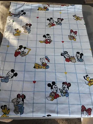 NOS VINTAGE 1984 Walt Disney Babies Baby Fabric Mickey Mouse Minnie 3 Yards • £241.24