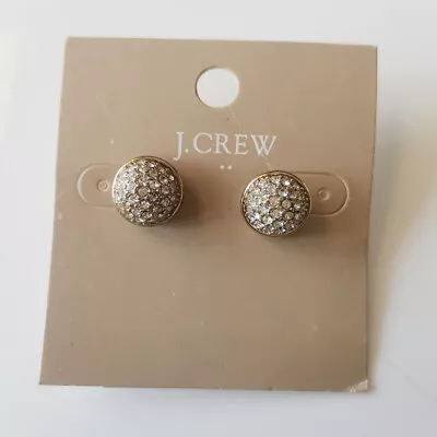 New Jcrew Rhinestone Round Stud Earrings Gift Fashion Women Party Show Jewelry • $7.99