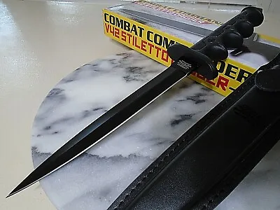 $43.99 • Buy Combat Commander V-42 Stiletto Dagger Knife Fixed Blade Spike 1065 CS UC3448 New