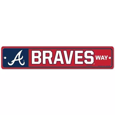 ATLANTA BRAVES WAY ~ MLB Team Logo 3.75 X 19 Wall Display Street Sign Decoration • $14.99