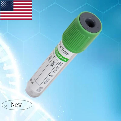 $23 • Buy Genuine 100Pc 3ML Vacuum Heparin Sodium Tubes Blood Collection Tubes