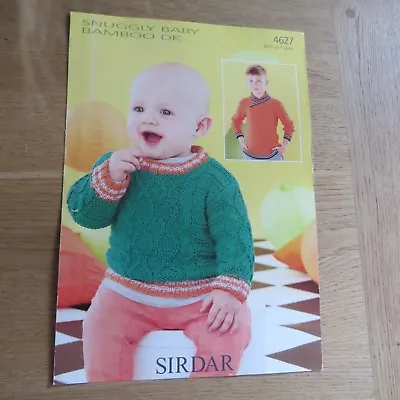 £2.50 • Buy Sirdar Snuggly Baby Bamboo DK - Pattern No. 4627 - Sweaters - Birth To 7 Years